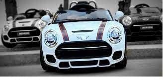 Mini Cooper Electric Ride-On Car for Kids – White | Battery Operated with Remote Control & Music