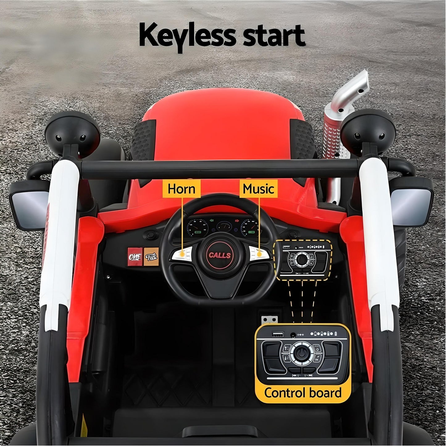 Battery Car for kids | Electric Ride-On Tractor Featuring Dual Control, Age 2 to 9- years