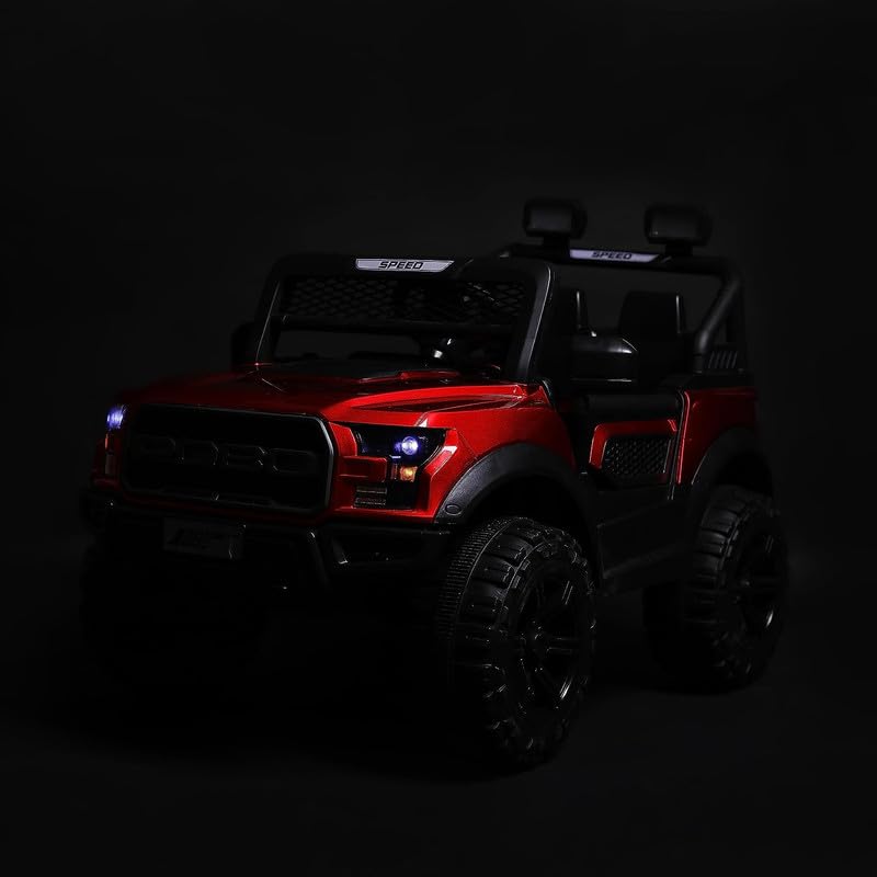 Battery Operated 4x4 Big Size Jeep 12V Battery Jeep Battery Operated Ride On - Dark Red