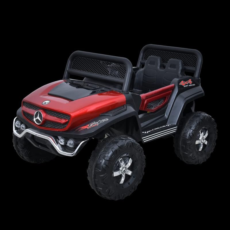 Battery Operated Ride on Jeep for Kids with Music, Lights and Swing- Electric Remote Control Ride on Jeep for Children to Drive of Age 1 to 6 Years-Matelic Red