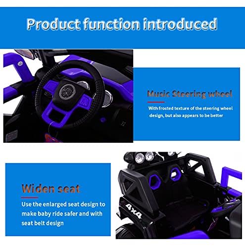 Battery Operated Jeep for Kids KV695 Big Wheeler |- The Electric Ride on Car with 2x6v Batteries, Music System Swing and Remote Jeep for 2 to 4 Years Children to Drive (Blue)