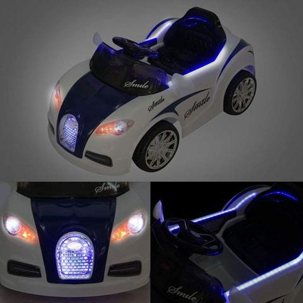 Battery Operated Car For Kids | Smiley Battery Operated Ride on car for Kids- Color Blue 1 to 4 Year