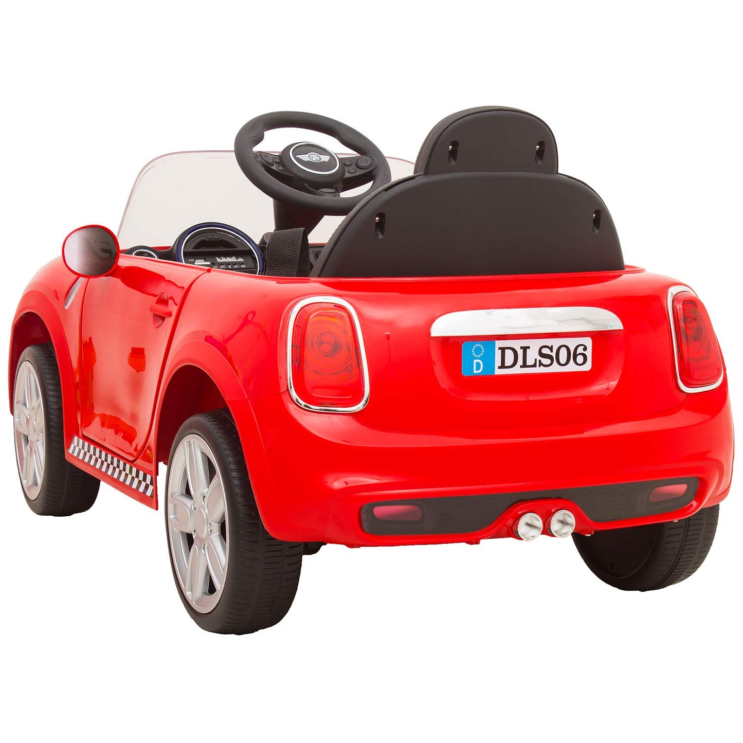 Battery Operated Car For Kids | Mini Coper Electric Ride on Car for Kids with Rechargeable 12V Battery, Music, Lights and Swing. (Red) Age 1 to 4 Years