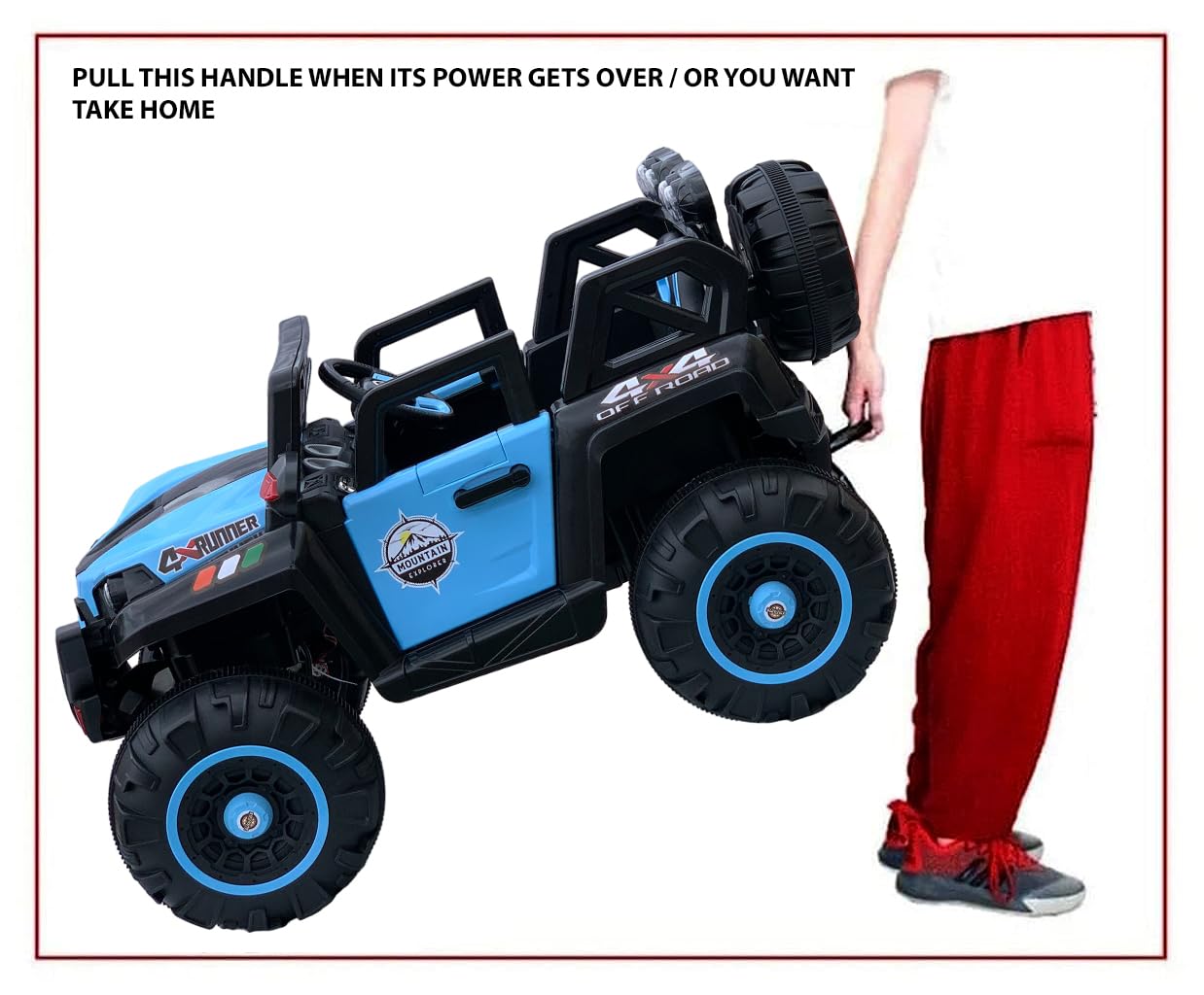 Battery Operated Ride-On Jeep for Kids (2–10 Years) – Swing Mode, Music, Suspension & Remote