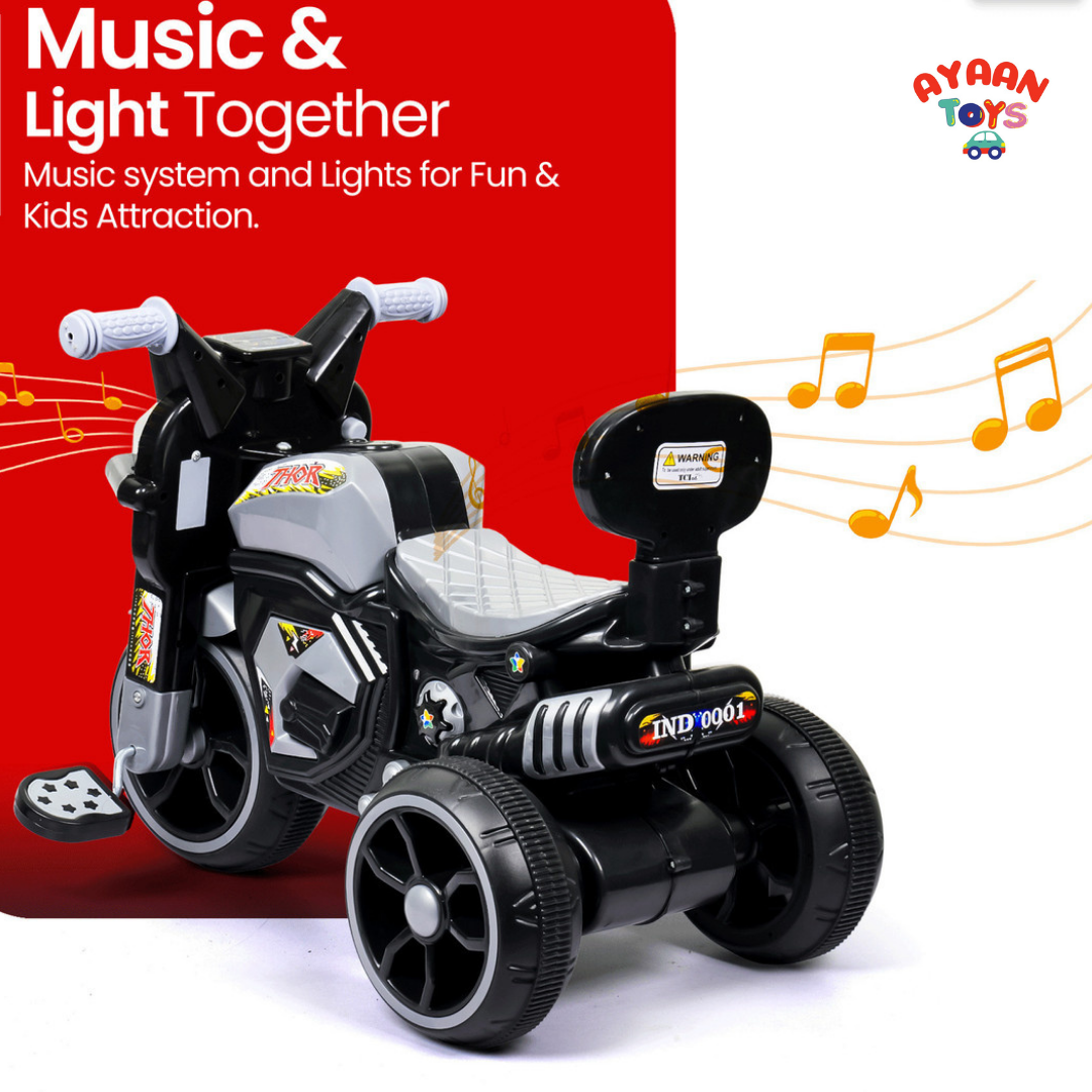 Ayaan Toys Baby Tricycle for Kids 1–3 Years | Non-Electric Kids Trike with Music & Horn and Light | Durable Pedal Tricycle with EVA Wheels & Safety Backrest | Boys & Girls Ride-On Cycle – Grey