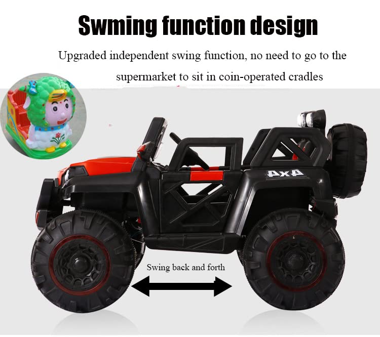 Electric Ride on for Kids | Battery Car For 1 to 10  Year Kids | Car For Kids with Swing Option, Music System, Spring Suspension and Remote Control- White