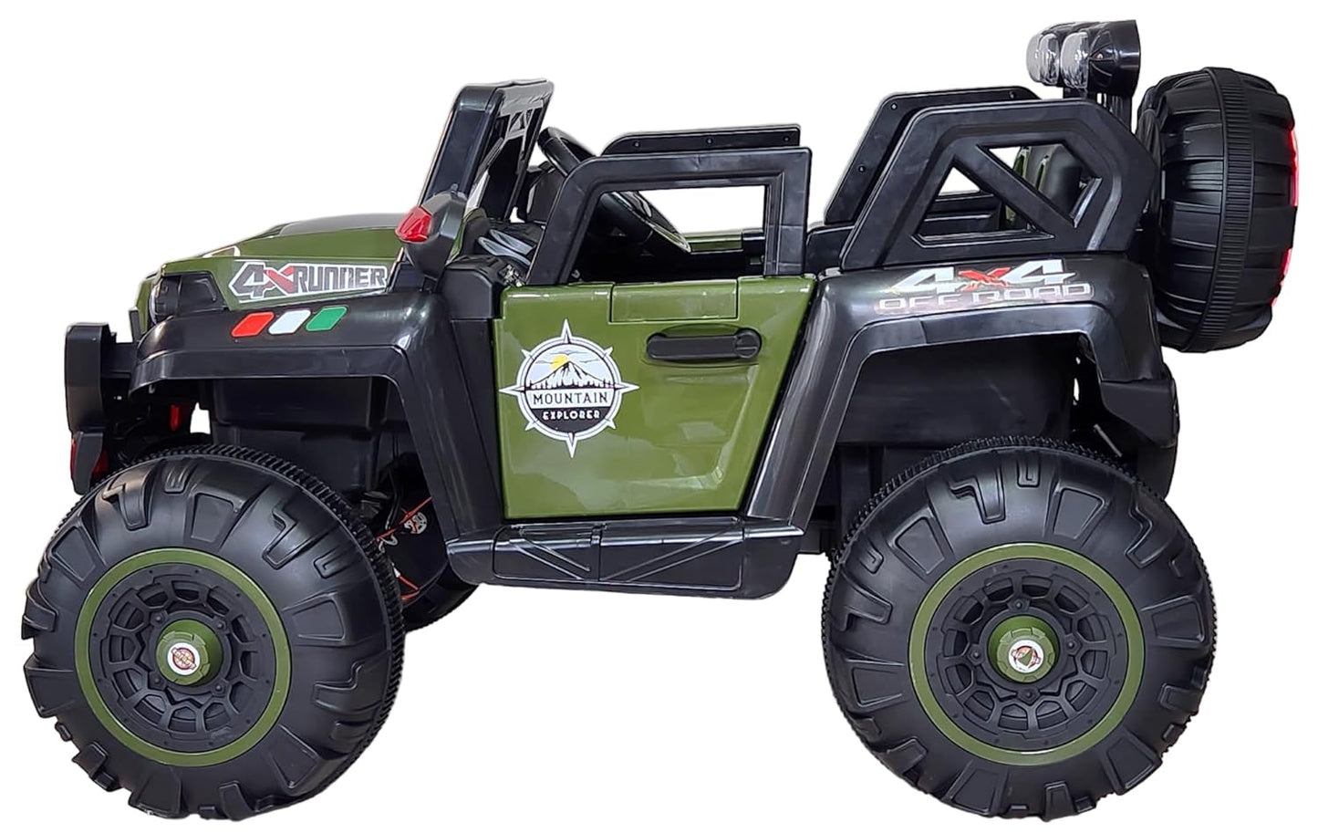 Electric Ride on for Kids | Battery Car For 1 to 7 Year Kids | Car For Kids with Swing Option, Music System, Spring Suspension and Remote Control- Green