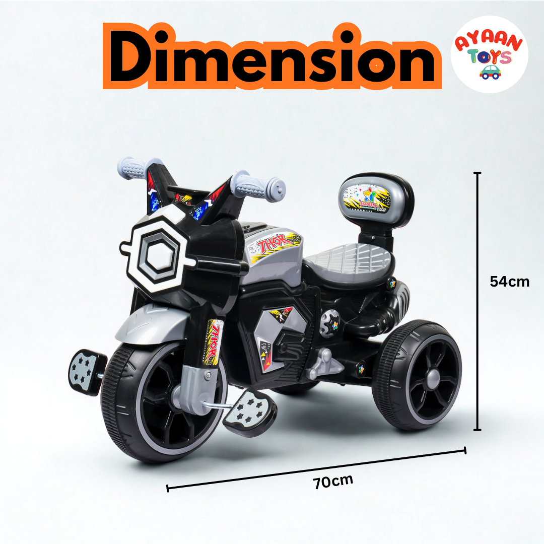 Ayaan Toys Baby Tricycle for Kids 1–3 Years | Non-Electric Kids Trike with Music & Horn and Light | Durable Pedal Tricycle with EVA Wheels & Safety Backrest | Boys & Girls Ride-On Cycle – Grey