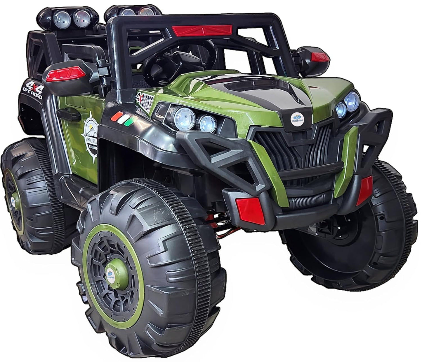 Electric Ride on for Kids | Battery Car For 1 to 7 Year Kids | Car For Kids with Swing Option, Music System, Spring Suspension and Remote Control- Green