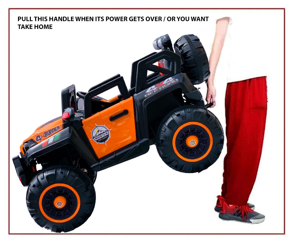 Electric Ride on for Kids | Battery Car For 1 to 7 Year Kids | Car For Kids with Swing Option, Music System, Spring Suspension and Remote Control- Red