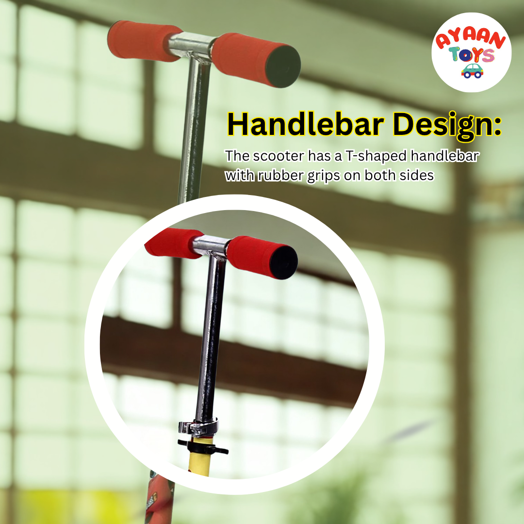 Ayaan Toys - Kids Scooter with LED Light Up Wheels, Foldable Design, Height Adjustable, 2-Wheel Kick Scooter.