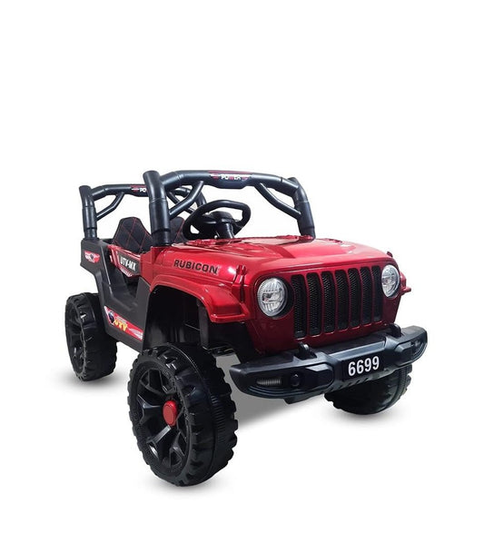 Battery Operated Car For Kids |Electric Ride on Jeep for Kids with Music, Led Lights, Swing, Bluetooth Remote and 12V Battery Operated Car for 1 to 4 Years Children to Drive (Metallic Red)