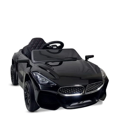Battery Operated Car For Kids | Z4 Kids Battery Operated Car with Music, Safety Belt, Led Lights and Bluetooth Remote- Electric Rechargeable Ride on car for Children of Age 1 to 4 Years (Metallic Black)
