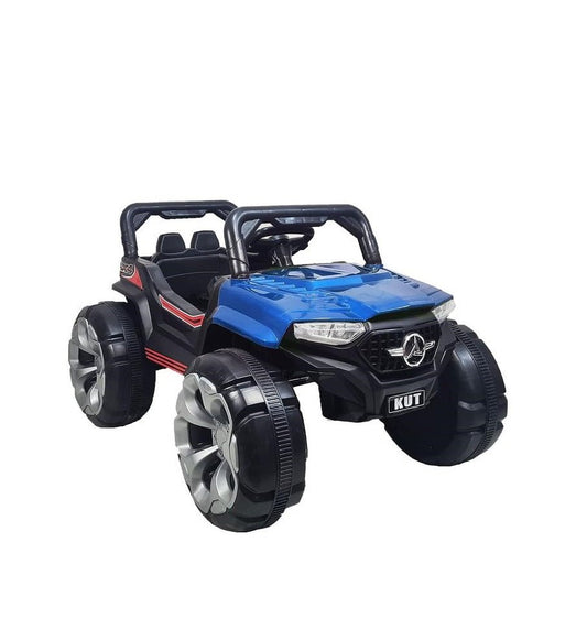 Battery Operated Jeep for Kids  KV695 Big Wheeler- The Electric Ride on Car with 2x6v Batteries, Music System Swing and Remote Jeep for 2 to 4 Years Children to Drive (Blue)