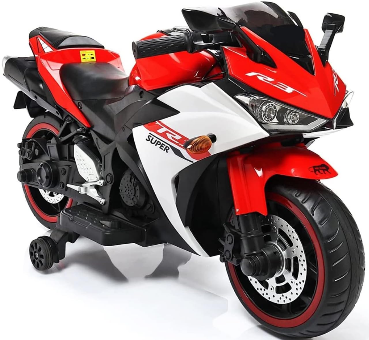 Battery Operated Bike For Kids| R3 Mountain Battery Operated Ride On Motor Bike for Kids, 2 to 7 Years, Red & White