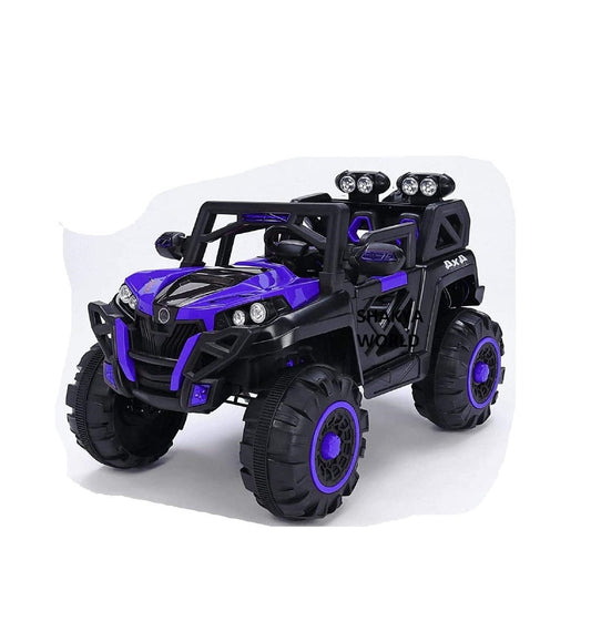 Battery Operated Jeep for Kids  KV695 Big Wheeler |- The Electric Ride on Car with 2x6v Batteries, Music System Swing and Remote Jeep for 2 to 4 Years Children to Drive (Blue)