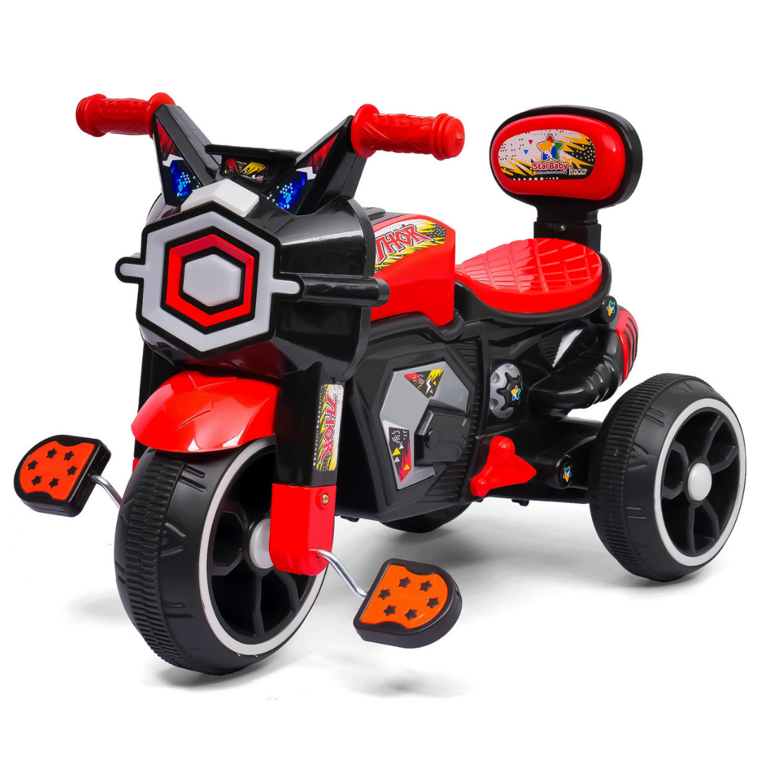 Ayaan Toys Baby Tricycle for Kids 1–3 Years | Non-Electric Kids Trike with Music & Horn and Light | Durable Pedal Tricycle with EVA Wheels & Safety Backrest | Boys & Girls Ride-On Cycle – Red