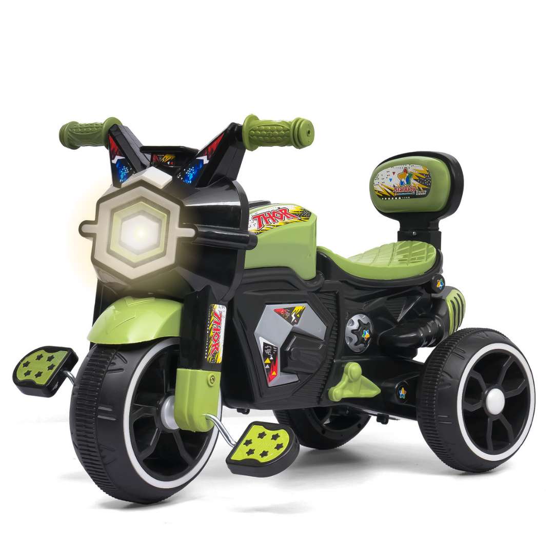 Ayaan Toys Baby Tricycle for Kids 1–3 Years | Non-Electric Kids Trike with Music & Horn and Light | Durable Pedal Tricycle with EVA Wheels & Safety Backrest | Boys & Girls Ride-On Cycle – Green
