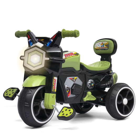 Ayaan Toys Baby Tricycle for Kids 1–3 Years | Non-Electric Kids Trike with Music & Horn and Light | Durable Pedal Tricycle with EVA Wheels & Safety Backrest | Boys & Girls Ride-On Cycle – Green