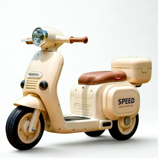 Ayaan Toys Kids Ride-On Scooter with Storage Box | Classic Vintage Style | Smooth Wheels | Safe & Durable | 2–6 Years