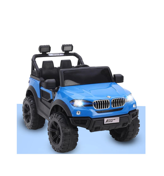 Electric Ride On MERC Jeep for Kids with Remote Control, Music Light 1-6 Yrs Jeep Battery Operated Ride On (Blue)