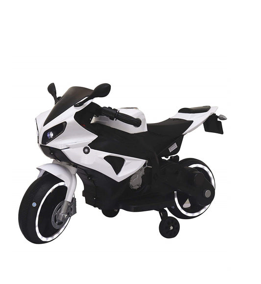 Kid's Blue yamaha R1 Ride-on Battery Bike, (1 to 2.5 Years) -White