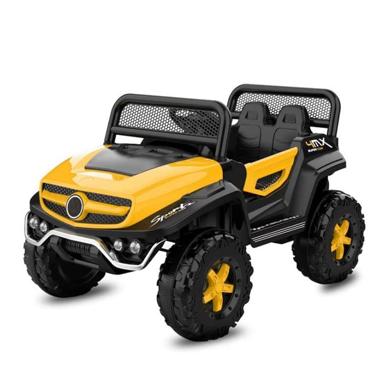 Battery Operated Ride on Jeep for Kids with Music, Lights and Swing- Electric Remote Control Ride on Jeep for Children to Drive of Age 1 to 6 Years-Yellow