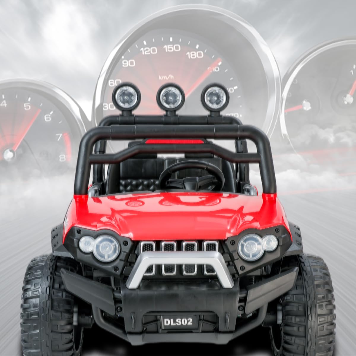 Electric Ride on for Kids | Battery Car For 1 to 7 Year Kids | Car For Kids with Swing Option, Music System, Spring Suspension and Remote Control- Red