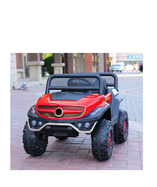 Battery Operated Ride on Jeep for Kids with Music, Lights and Swing- Electric Remote Control Ride on Jeep for Children to Drive of Age 1 to 6 Years-Red