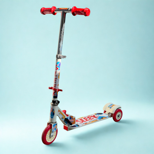 Ayaan Toys -SLEEK Kids Kick Scooter | Adjustable Height, Non-Slip Deck & Colorful Wheels | Durable & Lightweight Graphic color for Boys and Girls.