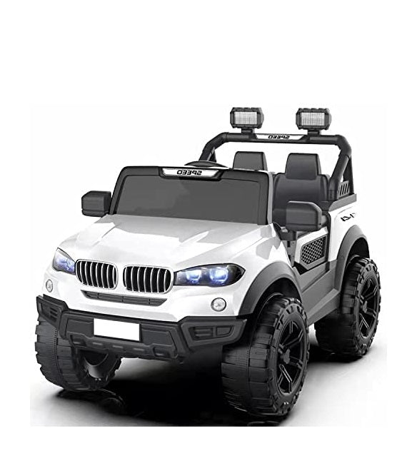 BATTERY OPERATED CAR FOR  Kids Speed-888 Ride-On 12V 7ah Rechargeable Battery Operated Solid Designed Jeep for 1 to 7 Year Kids| Boys| Girls| Children - White