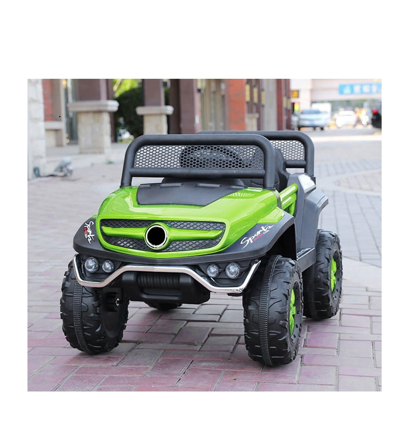 Battery Operated Ride on Jeep for Kids with Music, Lights and Swing- Electric Remote Control Ride on Jeep for Children to Drive of Age 1 to 6 Years-Green
