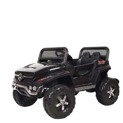 Battery Operated Ride on Jeep for Kids with Music, Lights and Swing- Electric Remote Control Ride on Jeep for Children to Drive of Age 1 to 6 Years- Black