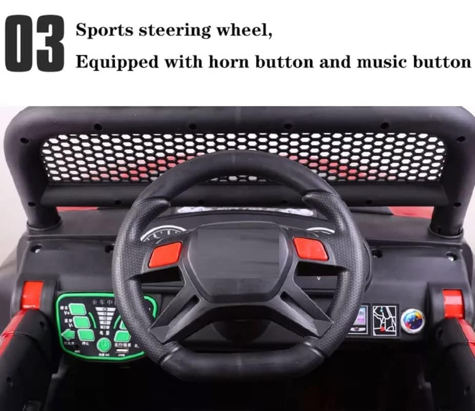 Battery Operated Ride on Jeep for Kids with Music, Lights and Swing- Electric Remote Control Ride on Jeep for Children to Drive of Age 1 to 6 Years-White