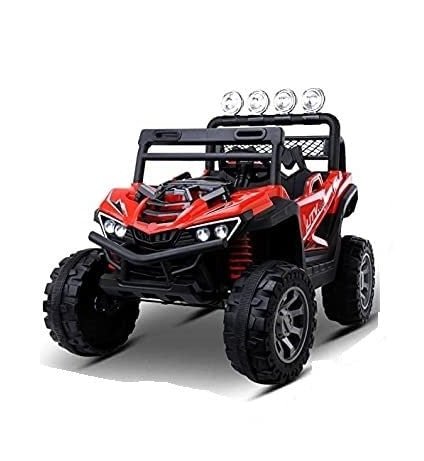 Kids Ride-On 12V 7ah Rechargeable Battery Operated Jeep with Remote and Mobile Application Control System for 1 to 8 Year Kids| Boys| Girls| Children - Red