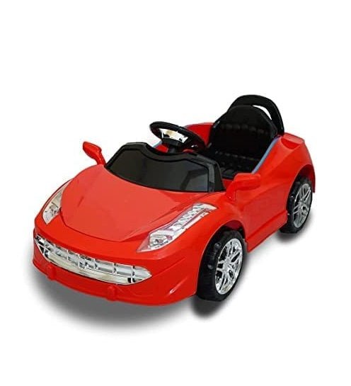 Electric Car with Double Motor, Lights, Bluetooth Remote and Double Battery Operated Ride on Car for Kids of Age 1 to 2.5 Years - Red