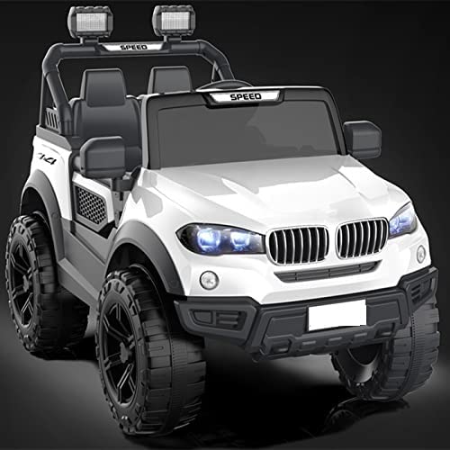 BATTERY OPERATED CAR FOR  Kids Speed-888 Ride-On 12V 7ah Rechargeable Battery Operated Solid Designed Jeep for 1 to 7 Year Kids| Boys| Girls| Children - White