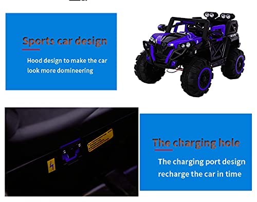 Battery Operated Jeep for Kids  KV695 Big Wheeler |- The Electric Ride on Car with 2x6v Batteries, Music System Swing and Remote Jeep for 2 to 4 Years Children to Drive (Blue)