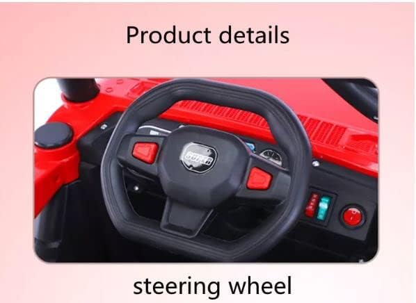 Electric Ride on Jeep for Kids with Music, Led Lights, Swing, Bluetooth Remote and 12V Battery Operated Car for 1  to 4 Years Children to Drive (White)