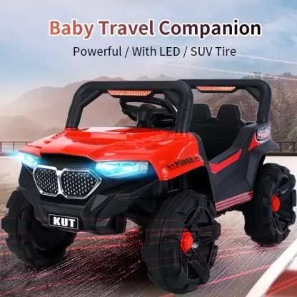 Battery Operated Car For Kids| SUV Ride-On Battery Operated Remote Control Jeep for Kids 1 to 4 Year - Red