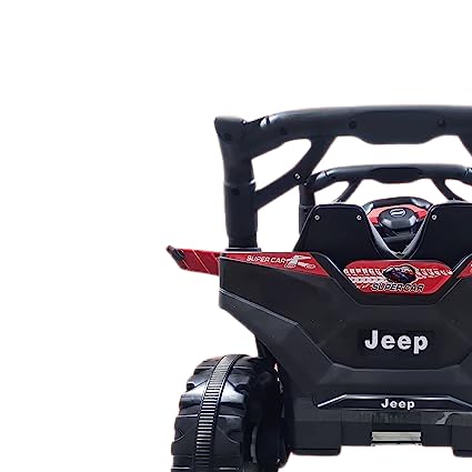 Battery Operated Car For Kids |Electric Ride on Jeep for Kids with Music, Led Lights, Swing, Bluetooth Remote and 12V Battery Operated Car for 1 to 4 Years Children to Drive (Metallic Red)