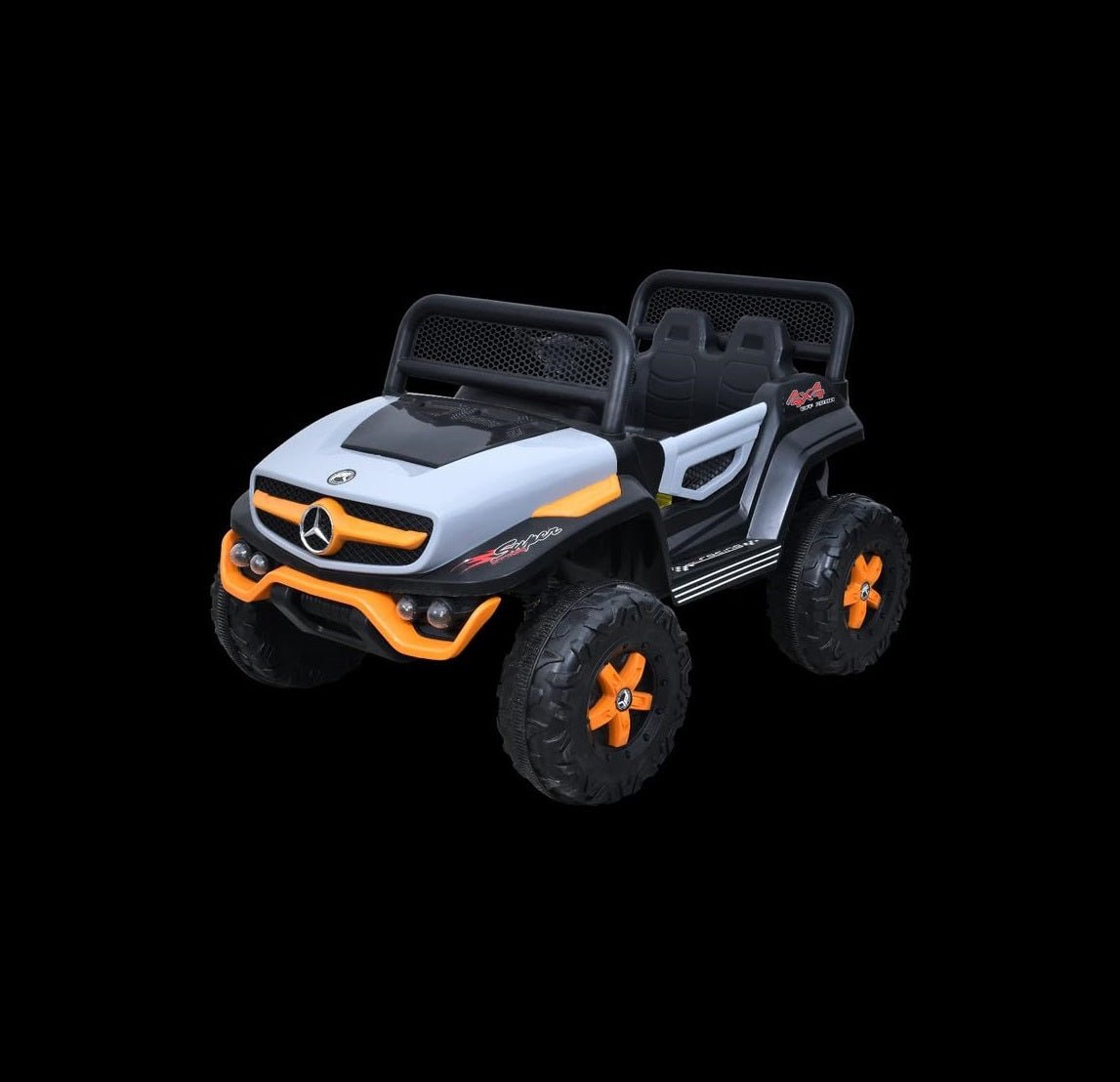 Battery Operated Ride on Jeep for Kids with Music, Lights and Swing- Electric Remote Control Ride on Jeep for Children to Drive of Age 1 to 6 Years-Orange