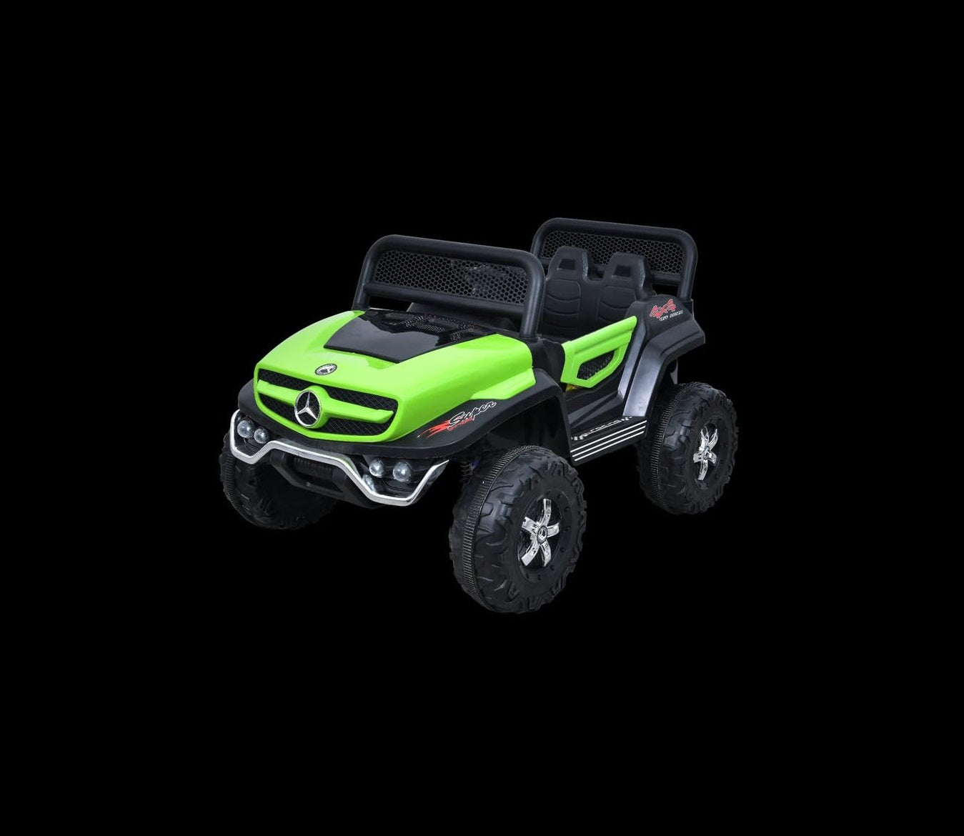 Battery Operated Ride on Jeep for Kids with Music, Lights and Swing- Electric Remote Control Ride on Jeep for Children to Drive of Age 1 to 6 Years-Green