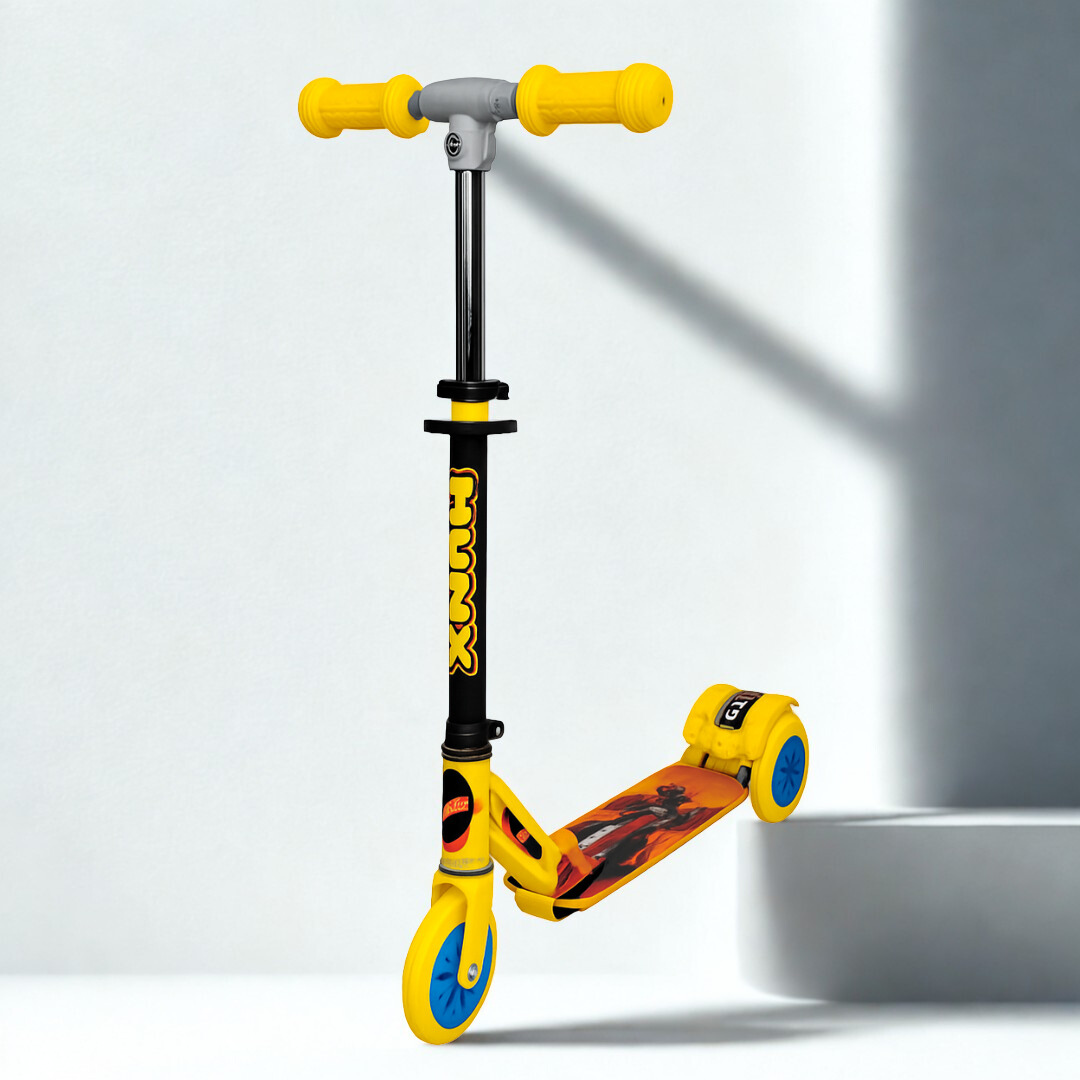 Ayaan Toys - 3 Wheel Kids Kick Scooter | Adjustable Handle | Smooth Ride | Safe & Durable | Anti-Slip Deck  color (Yellow).