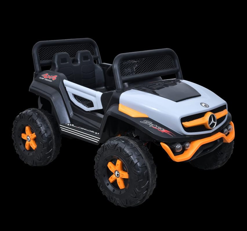 Battery Operated Ride on Jeep for Kids with Music, Lights and Swing- Electric Remote Control Ride on Jeep for Children to Drive of Age 1 to 6 Years-Orange