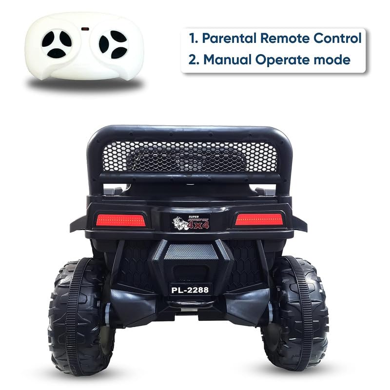 Battery Operated Ride on Jeep for Kids with Music, Lights and Swing- Electric Remote Control Ride on Jeep for Children to Drive of Age 1 to 6 Years-Blue