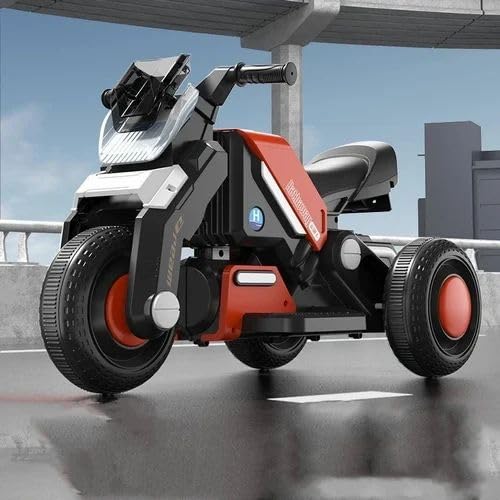 Kids Electric Ride-On Bike – 6V Battery Powered, Yellow with Music & LED Light (Ages 1–4)