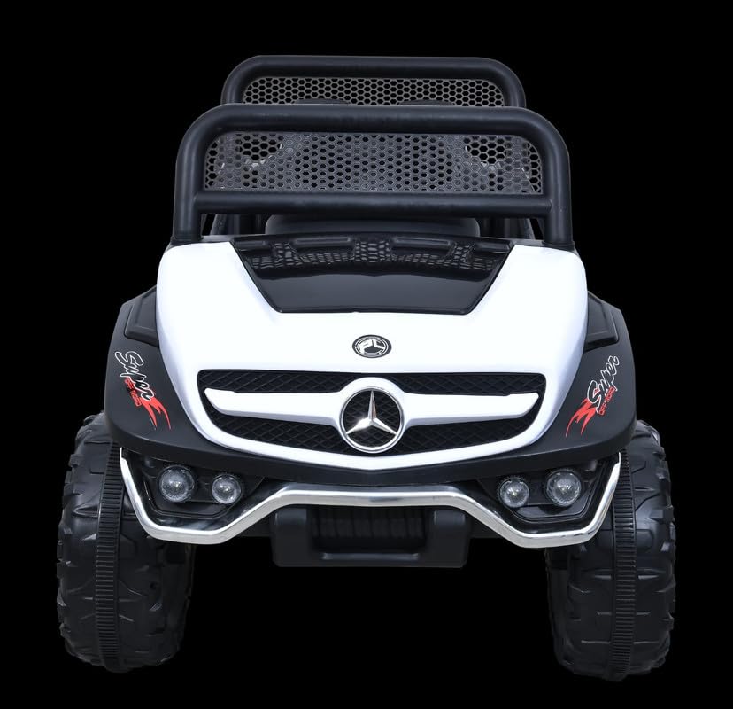 Battery Operated Ride on Jeep for Kids with Music, Lights and Swing- Electric Remote Control Ride on Jeep for Children to Drive of Age 1 to 6 Years-White