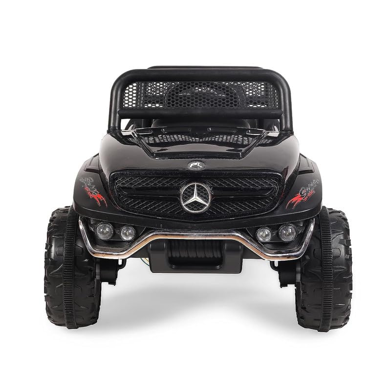 Battery Operated Ride on Jeep for Kids with Music, Lights and Swing- Electric Remote Control Ride on Jeep for Children to Drive of Age 1 to 6 Years- Black