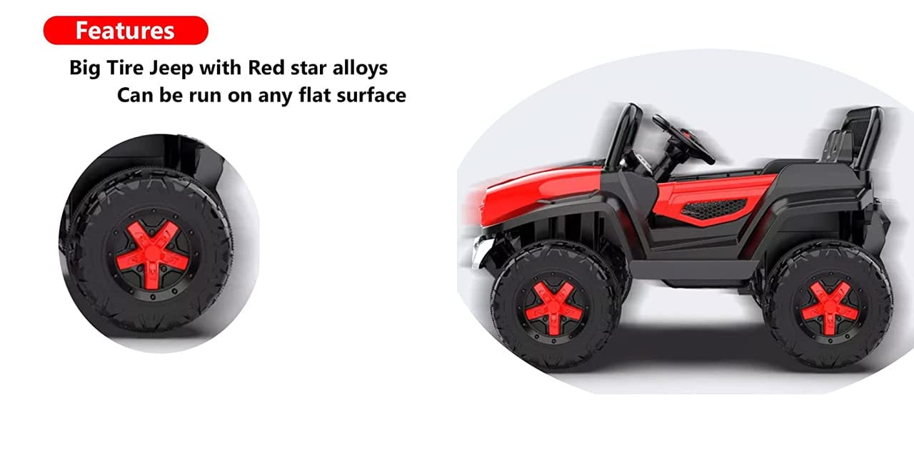 Battery Operated Ride on Jeep for Kids with Music, Lights and Swing- Electric Remote Control Ride on Jeep for Children to Drive of Age 1 to 6 Years, White